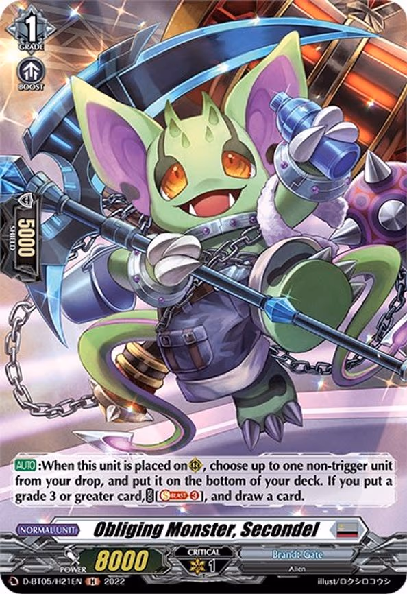Obliging Monster, Secondel (Holo) - H (D-BT05/H21EN)