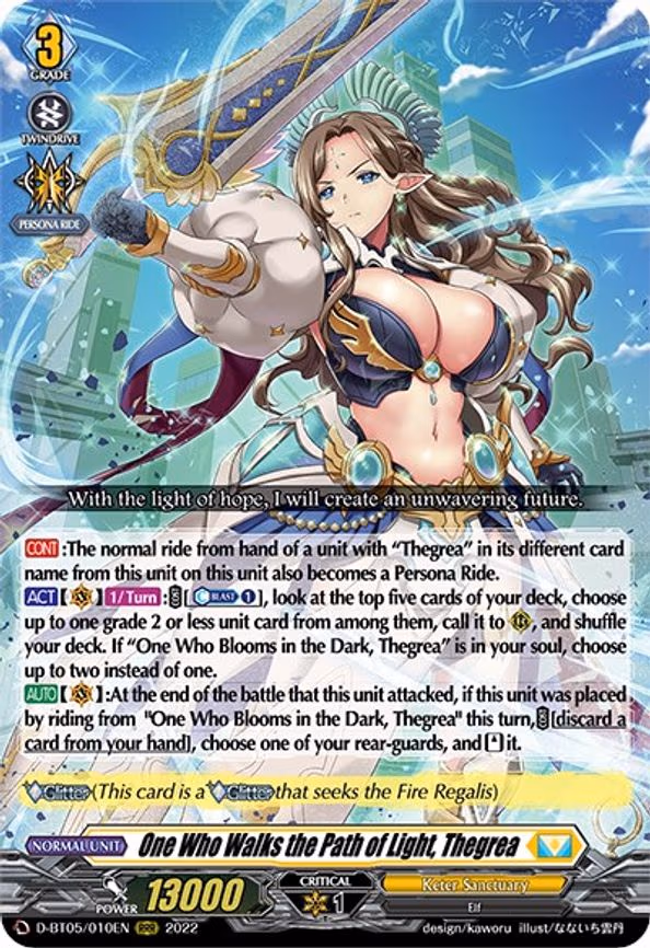 One Who Walks the Path of Light, Thegrea - RRR (D-BT05/010EN)