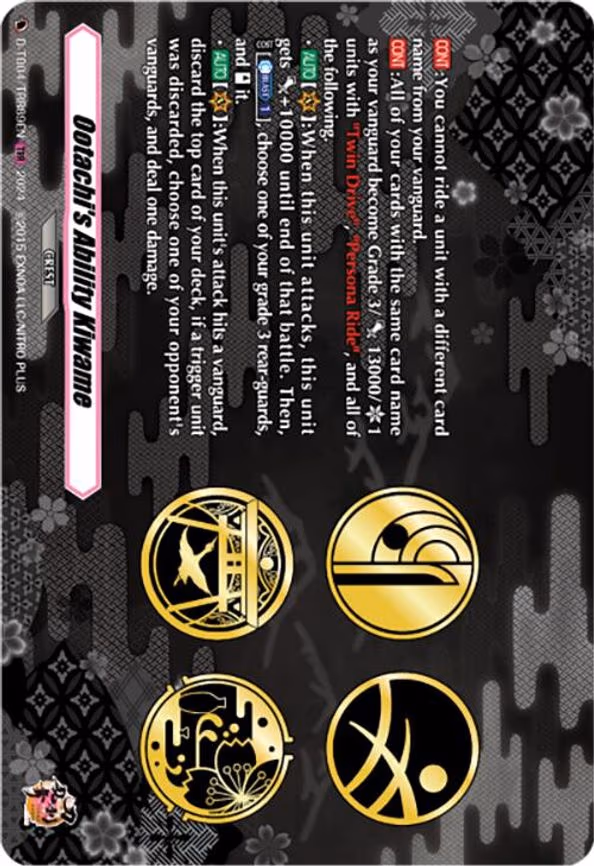 Ootachi's Ability Kiwame - TRR (D-TB04/TRR89EN)