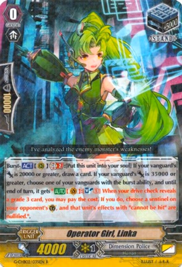 Operator Girl, Linka - R (G-CHB02/035EN)