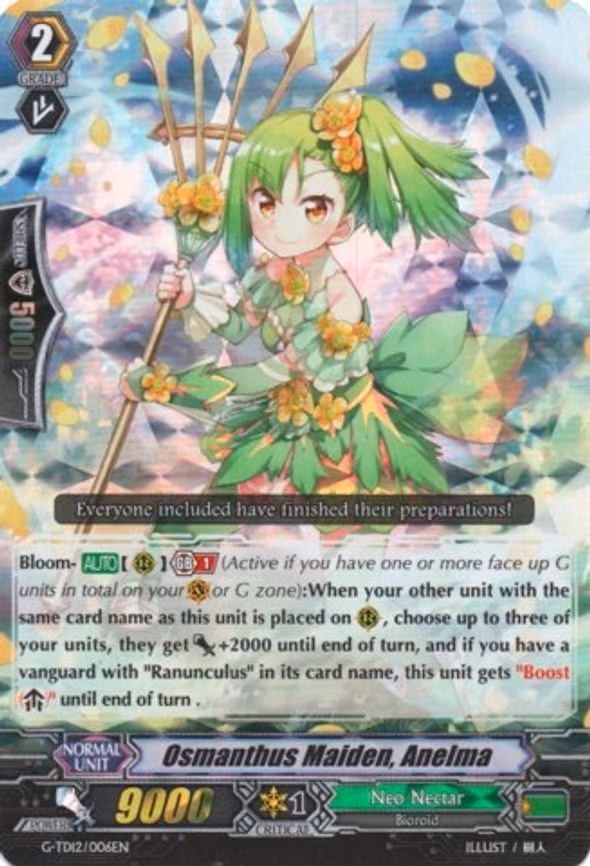 Osmanthus Maiden, Anelma