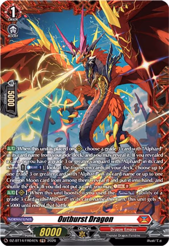 Outburst Dragon - Frame Rare (DZ-BT14/FR04EN)