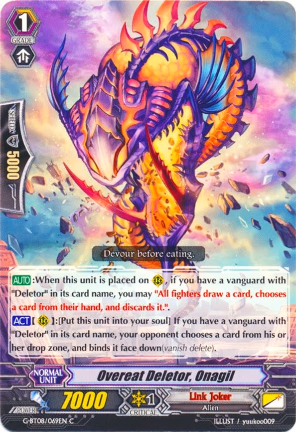 Overeat Deletor, Onagil - C (G-BT08/069EN)