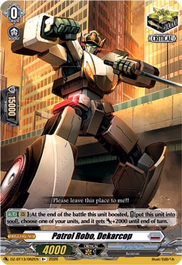 Patrol Robo, Dekarcop - R+ (DZ-BT13/062EN)