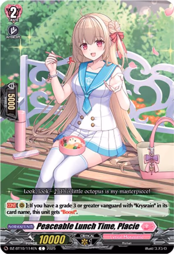 Peaceable Lunch Time, Placie - C (DZ-BT10/114EN)