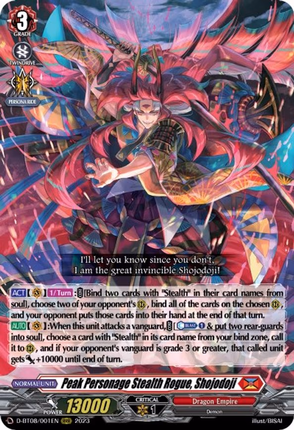 Peak Personage Stealth Rogue, Shojodoji - RRR (D-BT08/001EN)