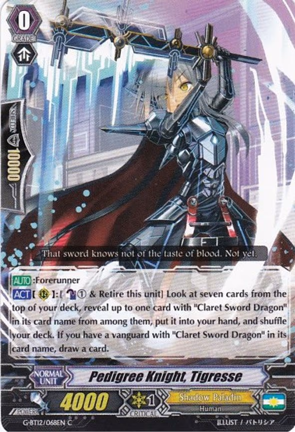 Pedigree Knight, Tigresse - C (G-BT12/068EN)