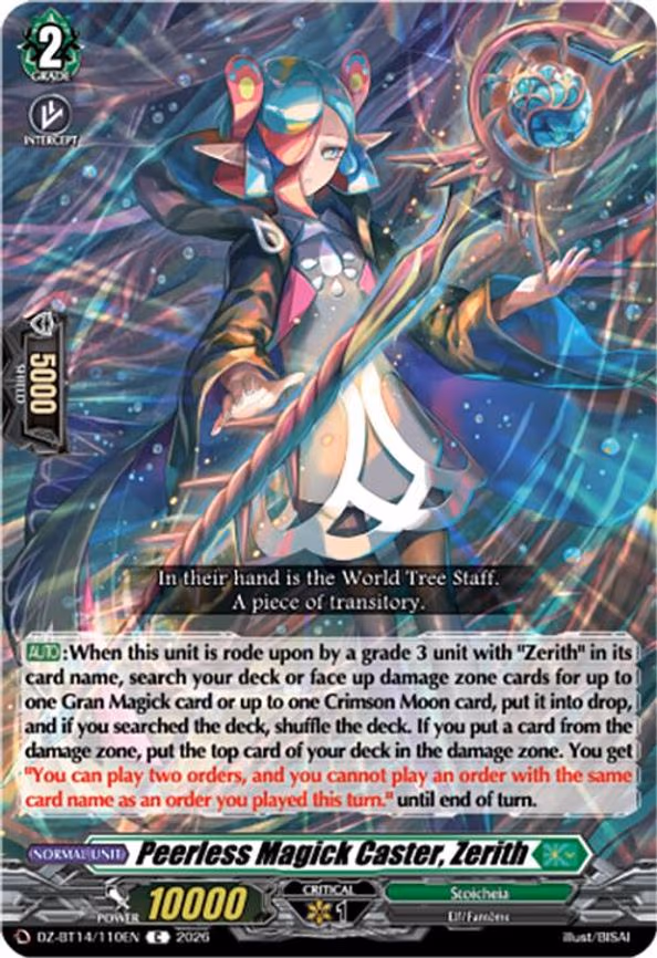 Peerless Magick Caster, Zerith - C (DZ-BT14/110EN)