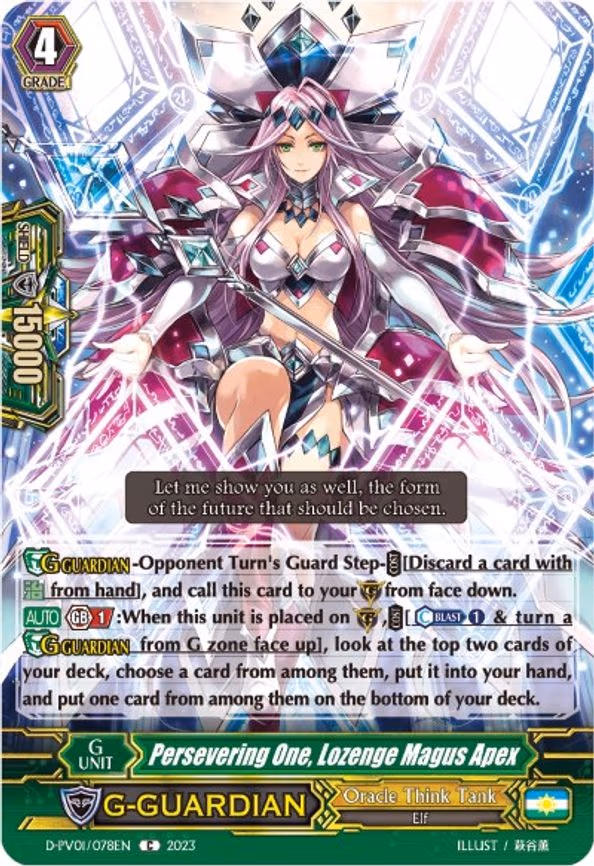 Persevering One, Lozenge Magus Apex - C (D-PV01/078EN)