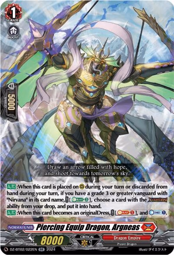 Piercing Equip Dragon, Argneas - RR (DZ-BT02/022EN)