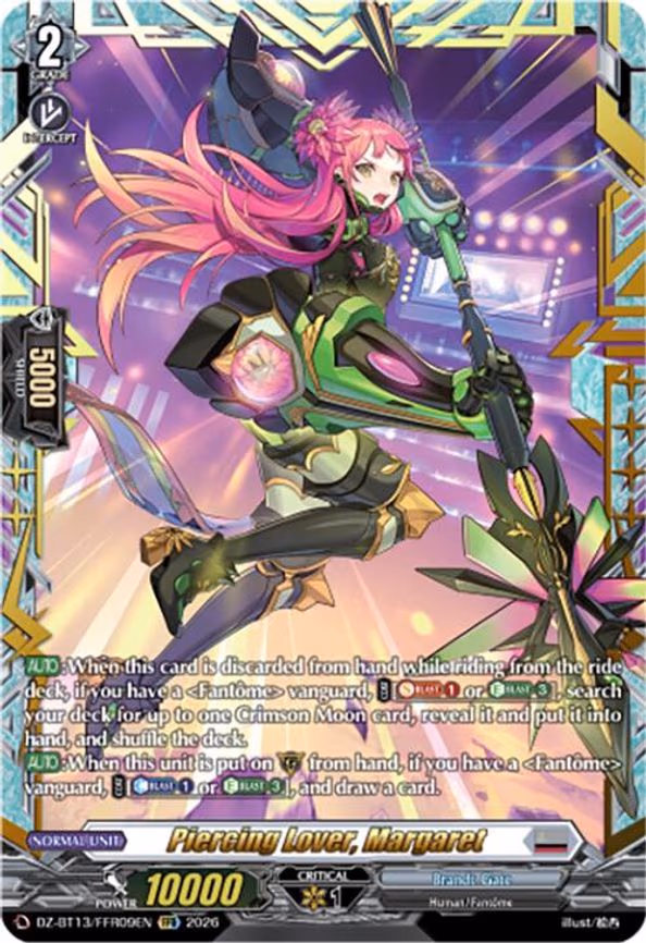 Piercing Lover, Margaret - Double Frame Rare (DZ-BT13/FFR09EN)