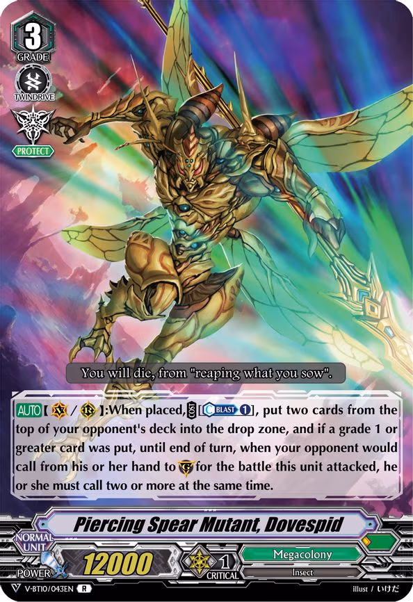 Piercing Spear Mutant, Dovespid - R (V-BT10/043EN)