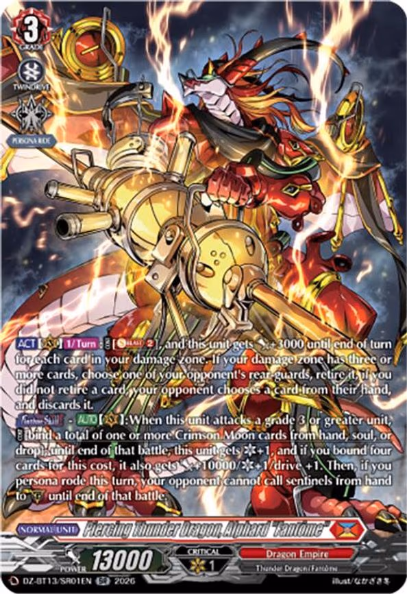 Piercing Thunder Dragon, Alphard "Fantome" - SR (DZ-BT13/SR01EN)