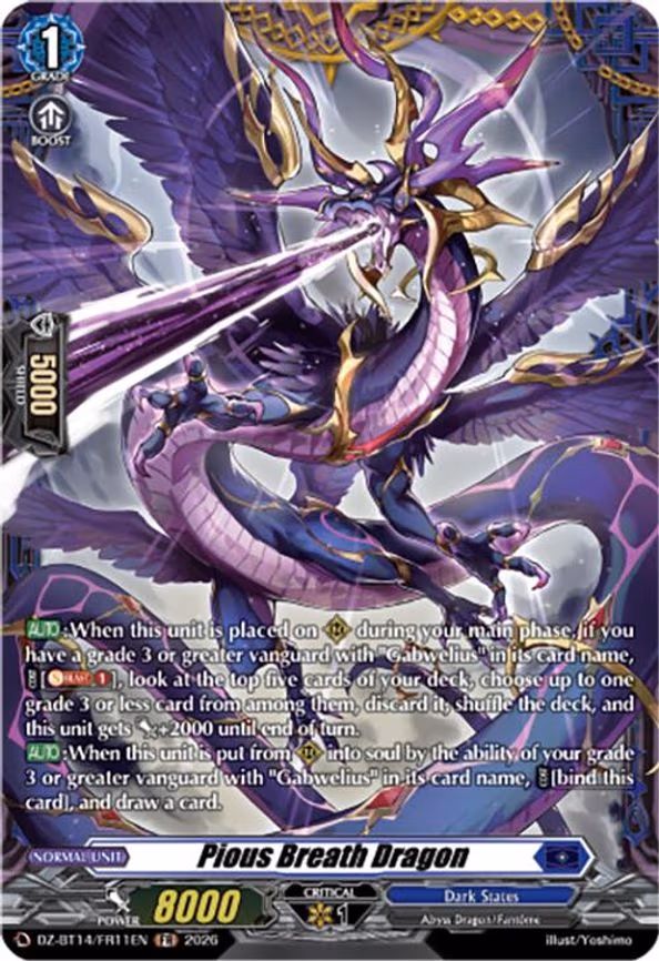 Pious Breath Dragon - Frame Rare (DZ-BT14/FR11EN)