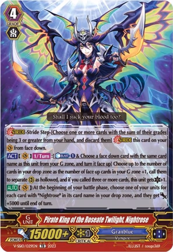 Pirate King of the Roseate Twilight, Nightrose - TD (V-SS10/029EN)