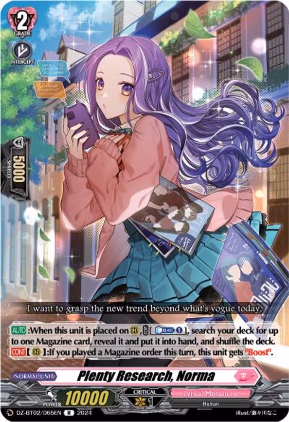 Plenty Research, Norma - R (DZ-BT02/065EN)
