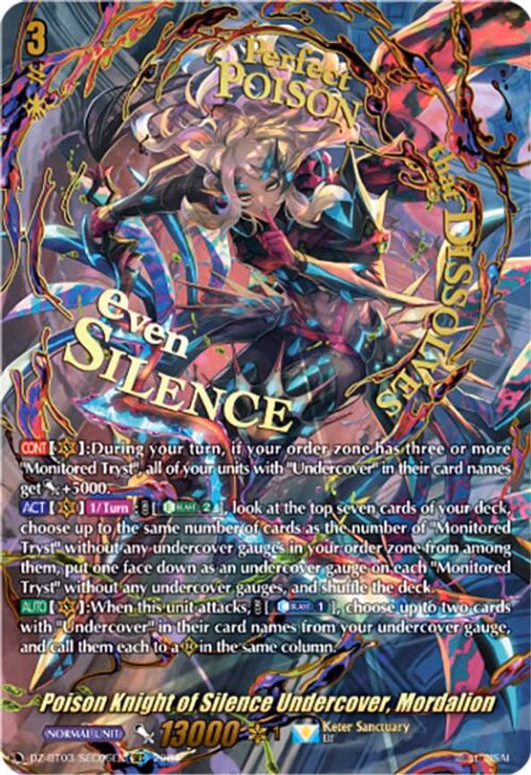 Poison Knight of Silence Undercover, Mordalion - SEC (DZ-BT03/SEC06EN)