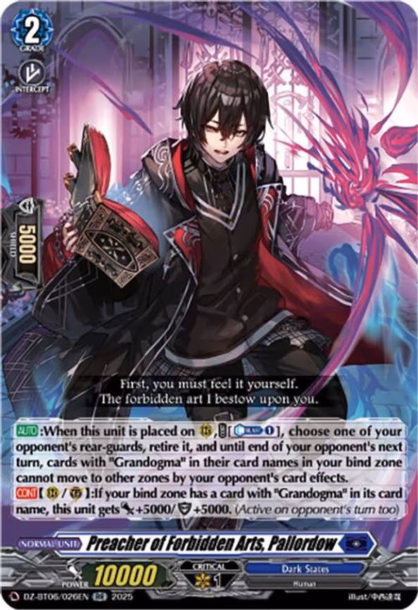 Preacher of Forbidden Arts, Pallordow - RR (DZ-BT06/026EN)