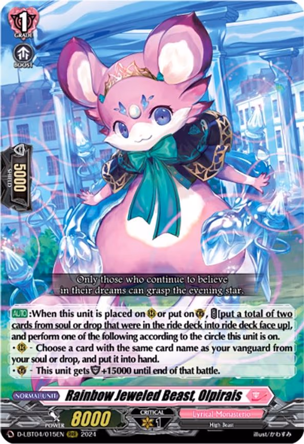 Rainbow Jeweled Beast, Olpirais