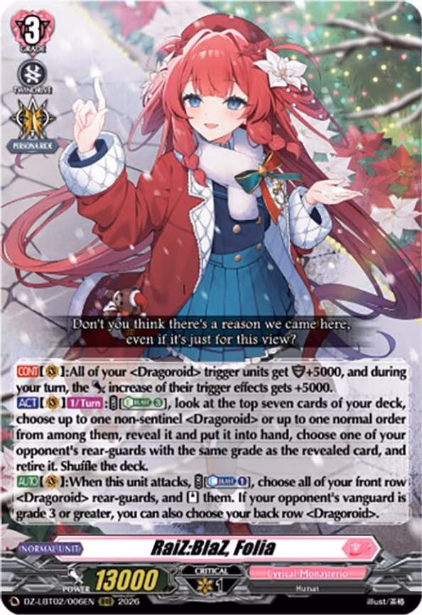 RaiZ:BlaZ, Folia - RRR (DZ-LBT02/006EN)