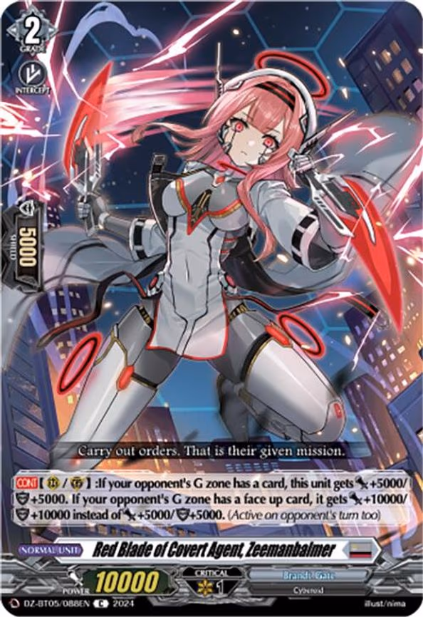 Red Blade of Covert Agent, Zeemanbalmer - C (DZ-BT05/088EN)