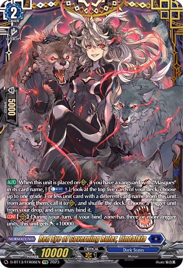 Red Eye of Governing Ruler, Lindalkia - FFR (D-BT13/FRR06EN)