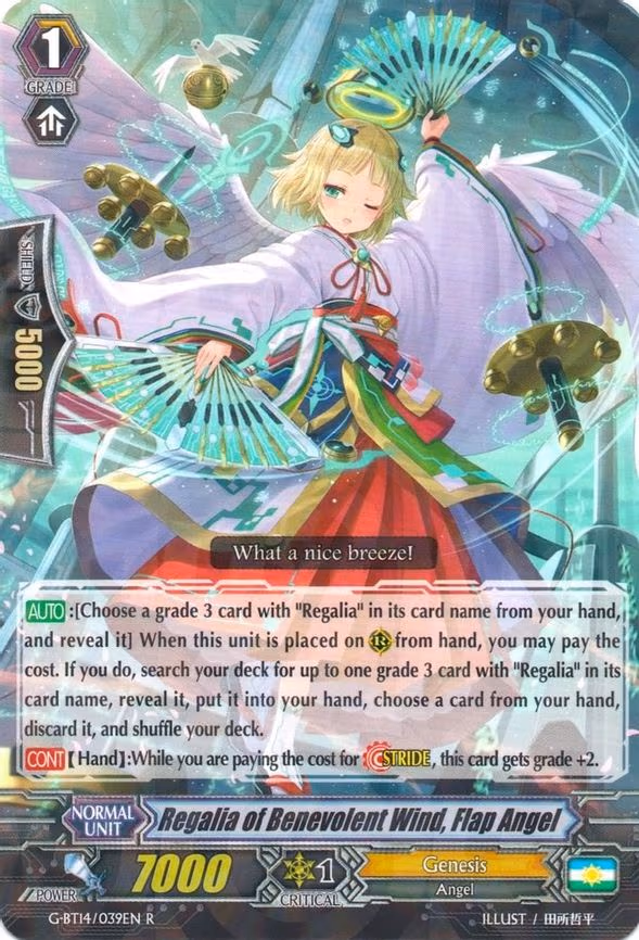 Regalia of Benevolent Wind, Flap Angel - R (G-BT14/039EN)