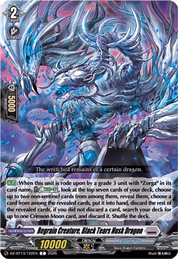 Regrain Creature, Black Tears Husk Dragon - C (DZ-BT13/122EN)