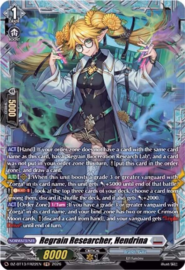 Regrain Researcher, Hendrina - Frame Rare (DZ-BT13/FR22EN)
