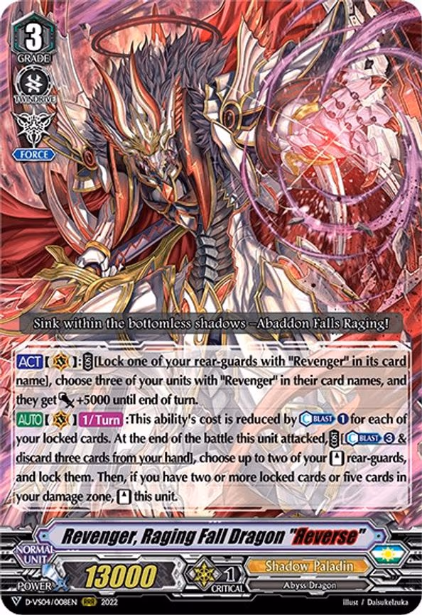 Revenger, Raging Fall Dragon "Reverse" - RRR (D-VS04/008EN)
