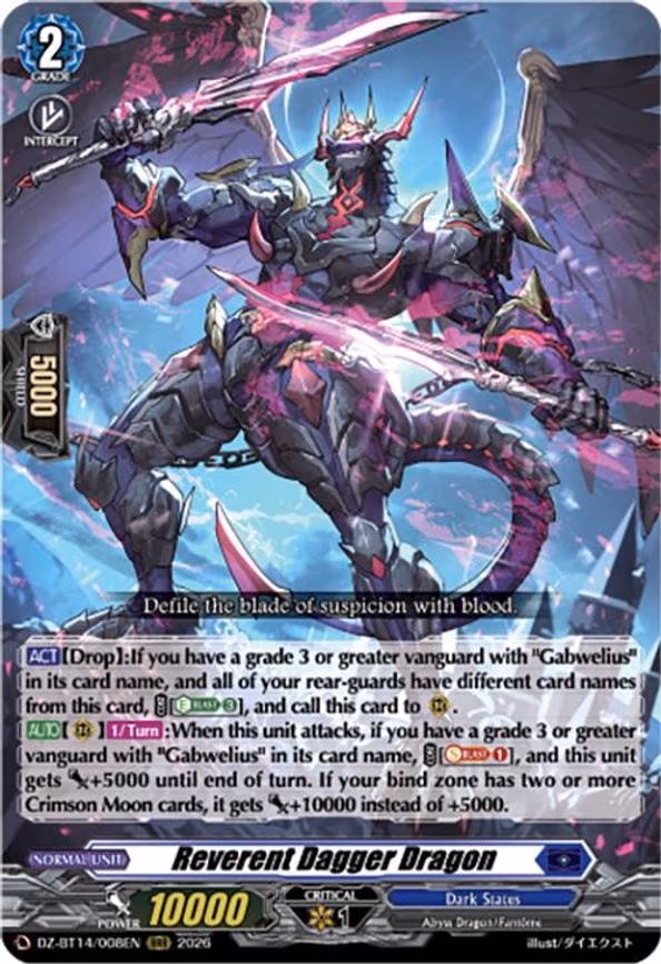 Reverent Dagger Dragon - RRR (DZ-BT14/008EN)
