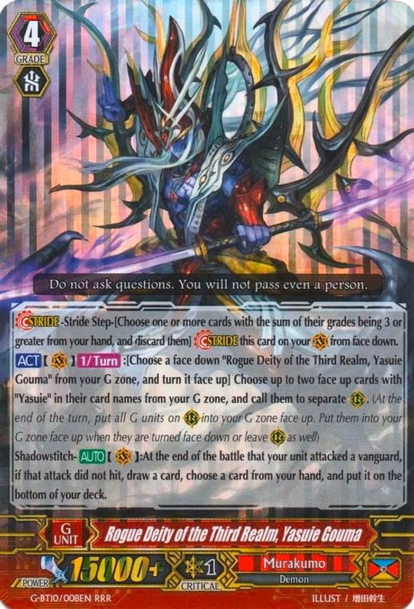 Rogue Deity of the Third Realm, Yasuie Gouma - RRR (G-BT10/008EN)