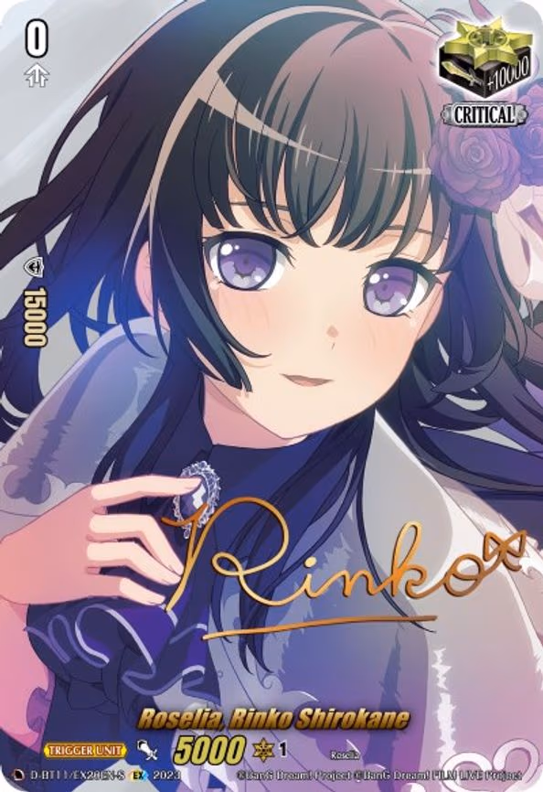 Roselia, Rinko Shirokane (Signature) - EX (D-BT11/EX20EN-S)