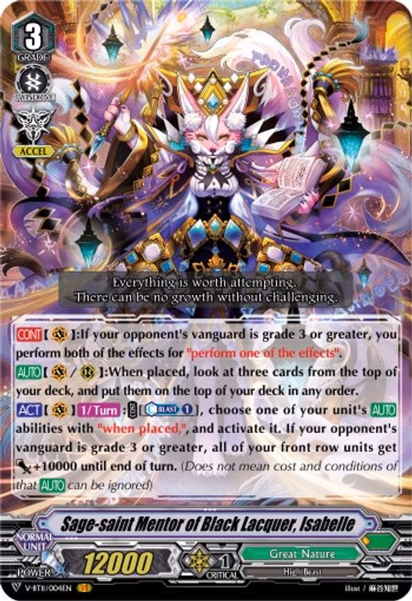 Sage-saint Mentor of Black Lacquer, Isabelle - VR (V-BT11/004EN)