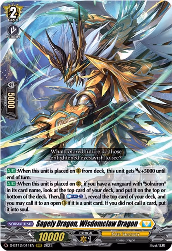 Sagely Dragon, Wisdomclaw Dragon - RRR (D-BT12/011EN)
