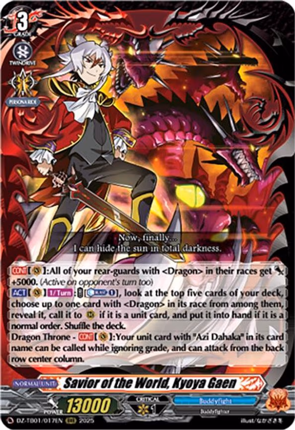 Savior of the World, Kyoya Gaen - RRR (DZ-TB01/017EN)