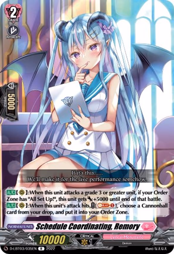 Schedule Coordinating, Remory - R (D-LBT03/035EN)