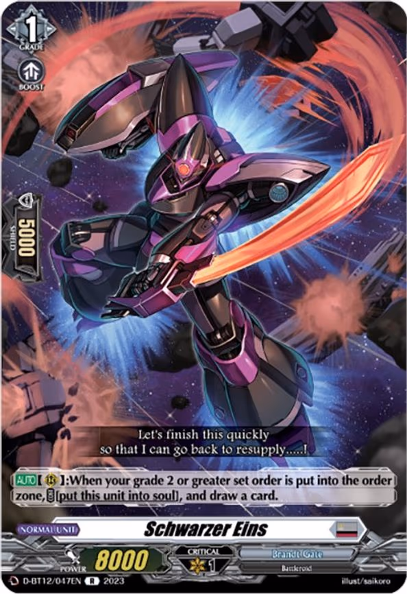 Schwarzer Eins - R (D-BT12/047EN)
