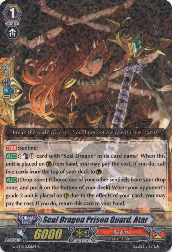 Seal Dragon Prison Guard, Atar - R (G-BT11/035EN)