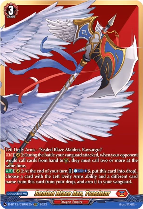 Sealed Blaze Axe, Tvashtar - BSR (D-BT12/BSR02EN)