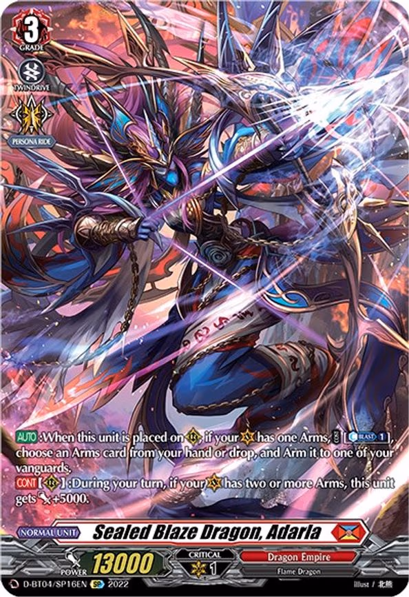 Sealed Blaze Dragon, Adarla - SP (D-BT04/SP16EN)