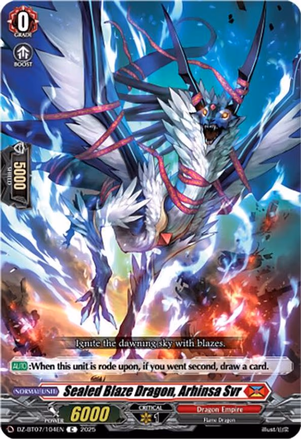 Sealed Blaze Dragon, Arhinsa Svr - C (DZ-BT07/104EN)