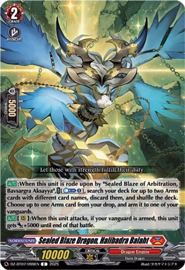 Sealed Blaze Dragon, Halibadra Balaht - C (DZ-BT07/099EN)