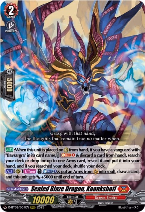Sealed Blaze Dragon, Kaankshati - RRR (D-BT09/001EN)