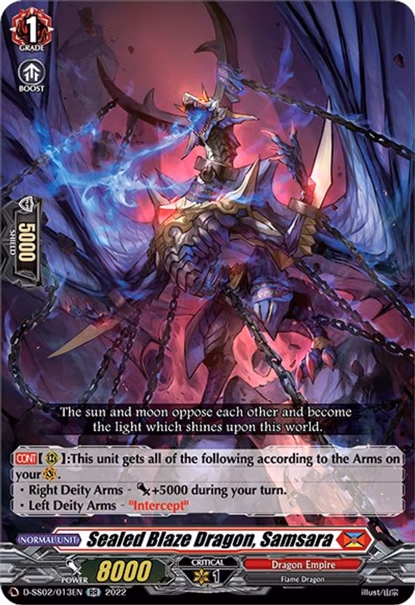 Sealed Blaze Dragon, Samsara - RR (D-SS02/013EN)