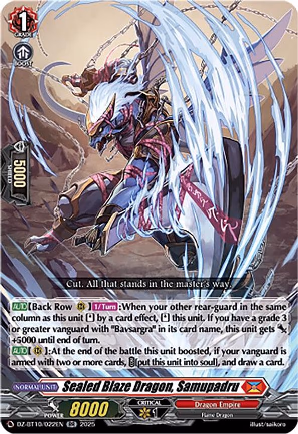 Sealed Blaze Dragon, Samupadru - RR (DZ-BT10/022EN)
