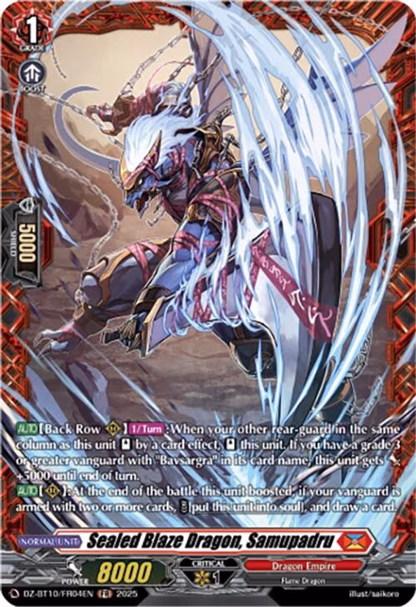 Sealed Blaze Dragon, Samupadru - Frame Rare (DZ-BT10/FR04EN)