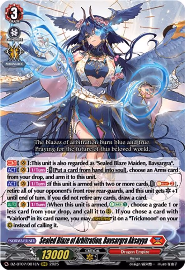 Sealed Blaze of Arbitration, Bavsargra Aksayya