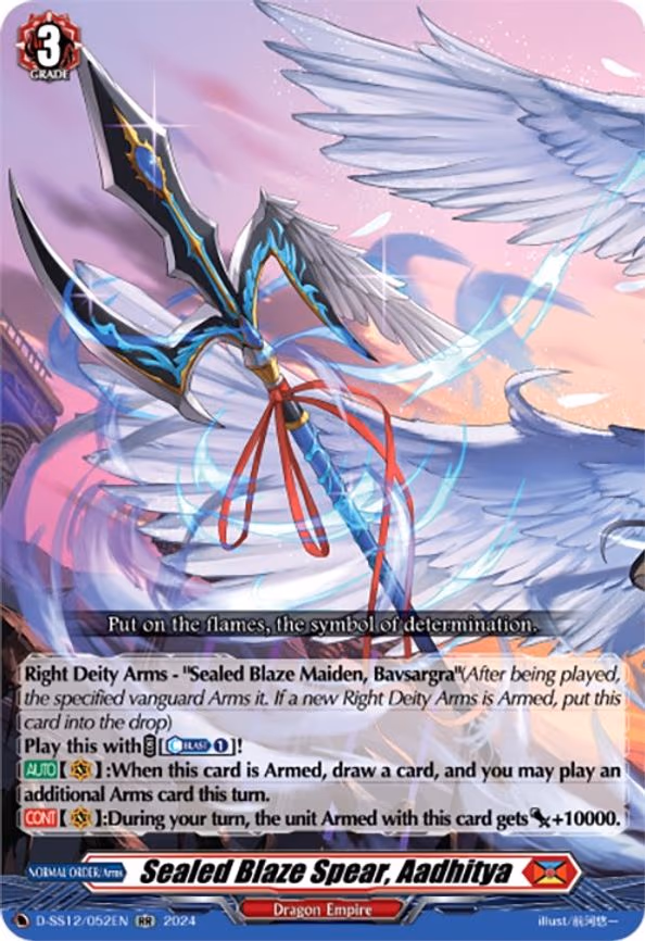 Sealed Blaze Spear, Aadhitya - RR (D-SS12/052EN)