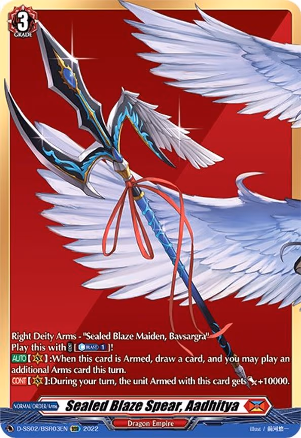 Sealed Blaze Spear, Aadhitya - BSR (D-SS02/BSR03EN)